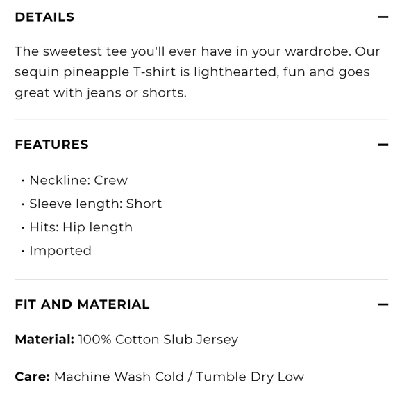 Talbots Sequined Pineapple Blue & White Striped Short-Sleeve Cotton Tee - Picture 3 of 9